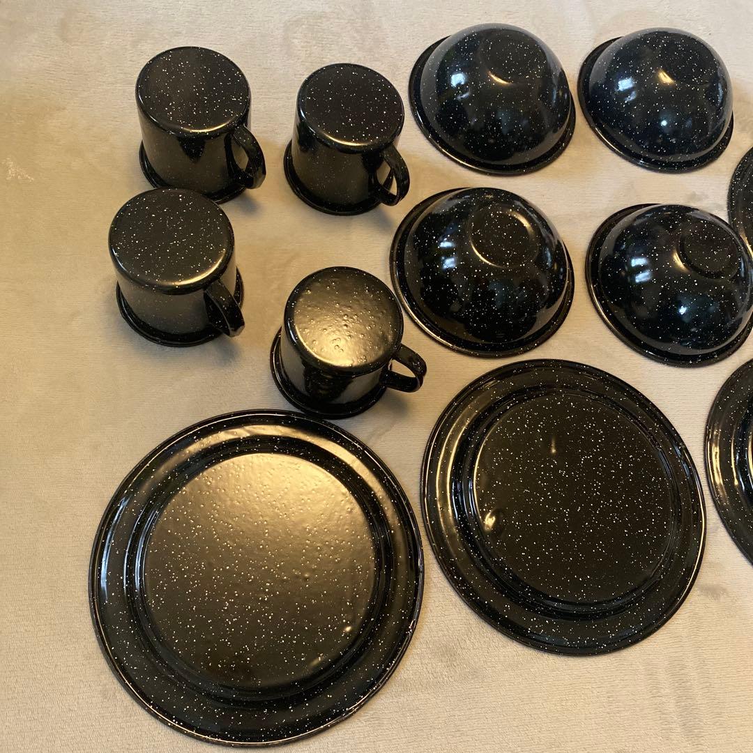 新品未開封★メキシコ　CINSA ホーロー　カップ　プレート　12個セット