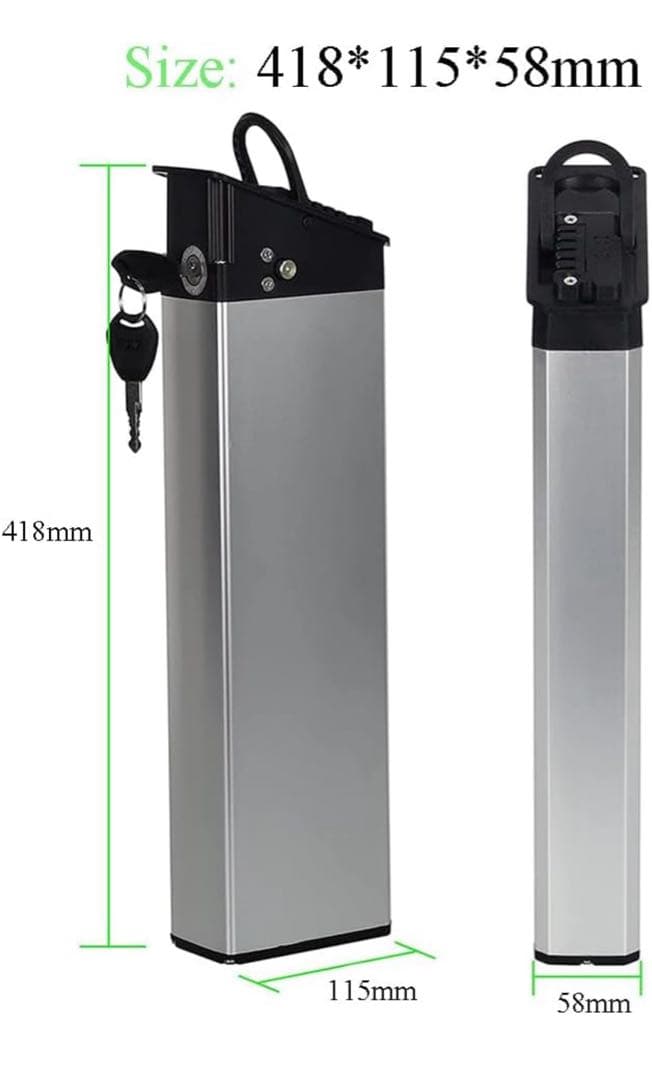 電動自転車用バッテリー 418*115*58mm