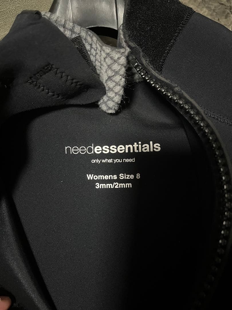 Need essencials 3/2mm ジップウェットスーツ黒レディース8
