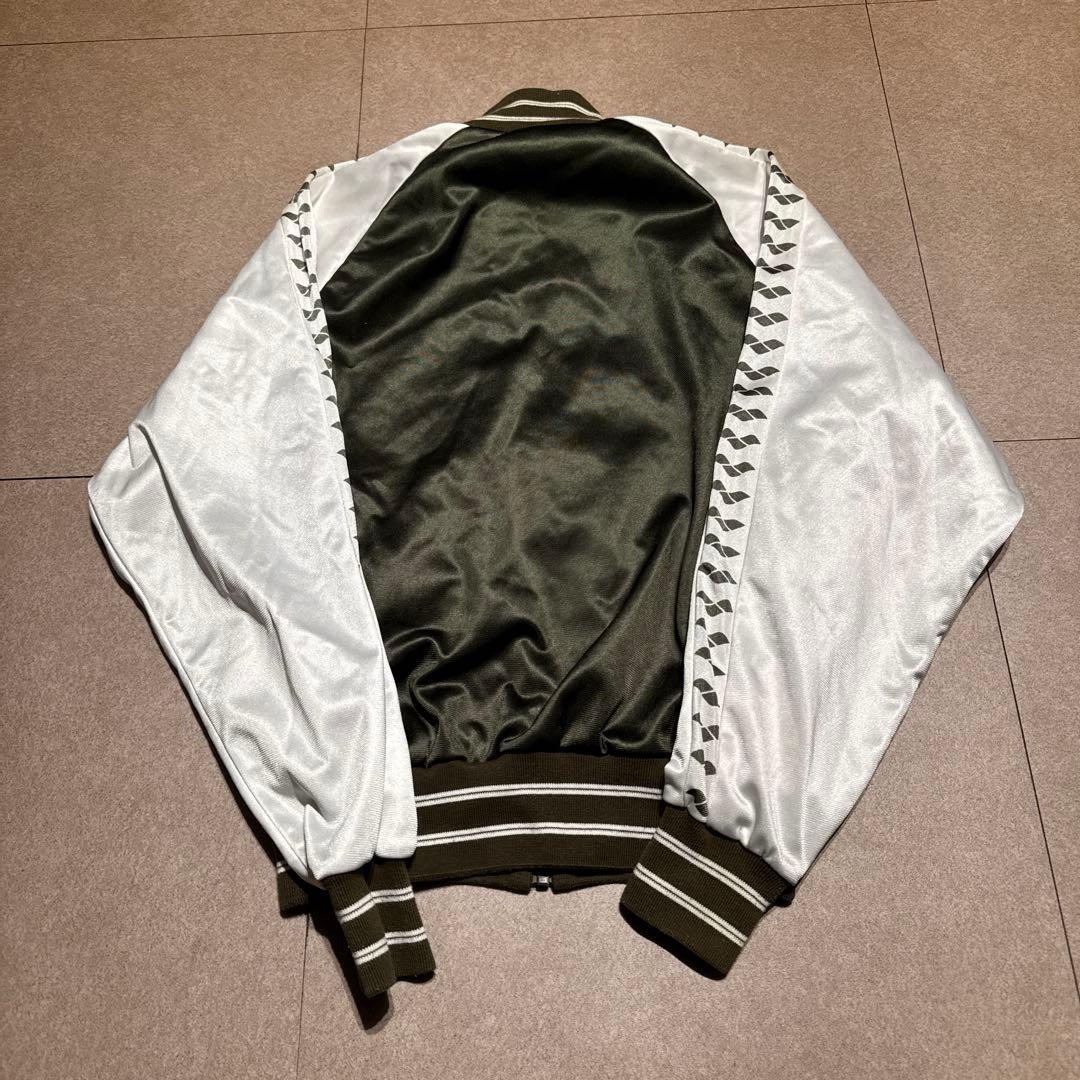 Arena 上下セットアップ　ジャージ　カーキ　白　ビンテージ 90s S