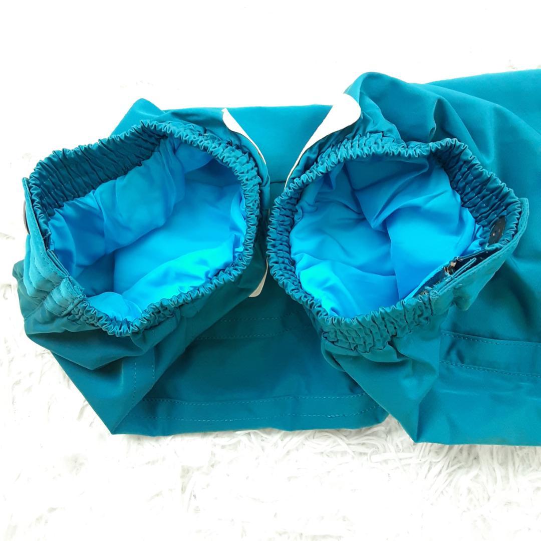 美品◎Mizuno ミズノ スキーウェア ターコイズブルー 青緑色 3点セット