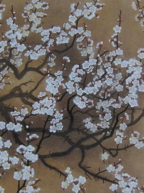 小泉淳作、【白梅図】、希少な額装用画集より、新品額装付、状態良好