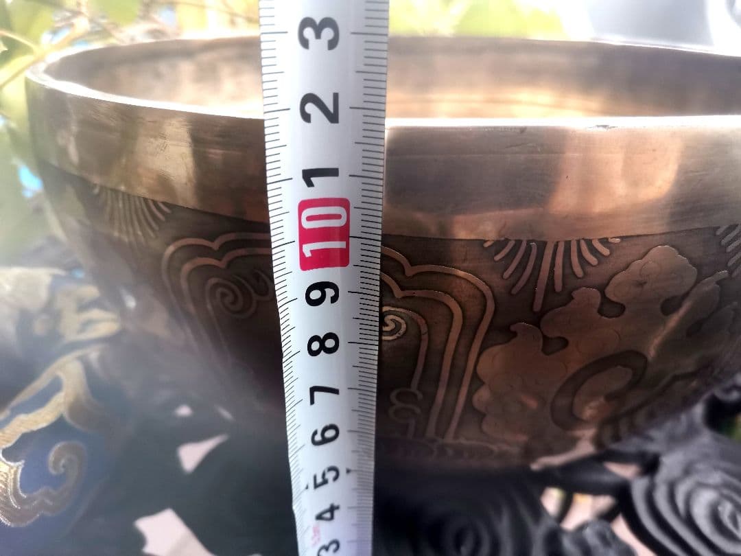 【フルムーン】 特大・カービング シンギングボウル