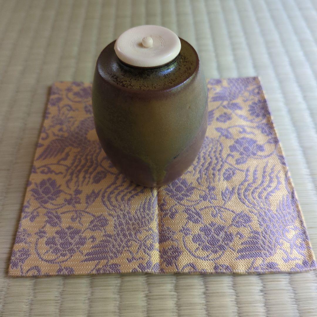 A 384 　　　 丹波肩衝茶入・信水窯　（新品未使用品）