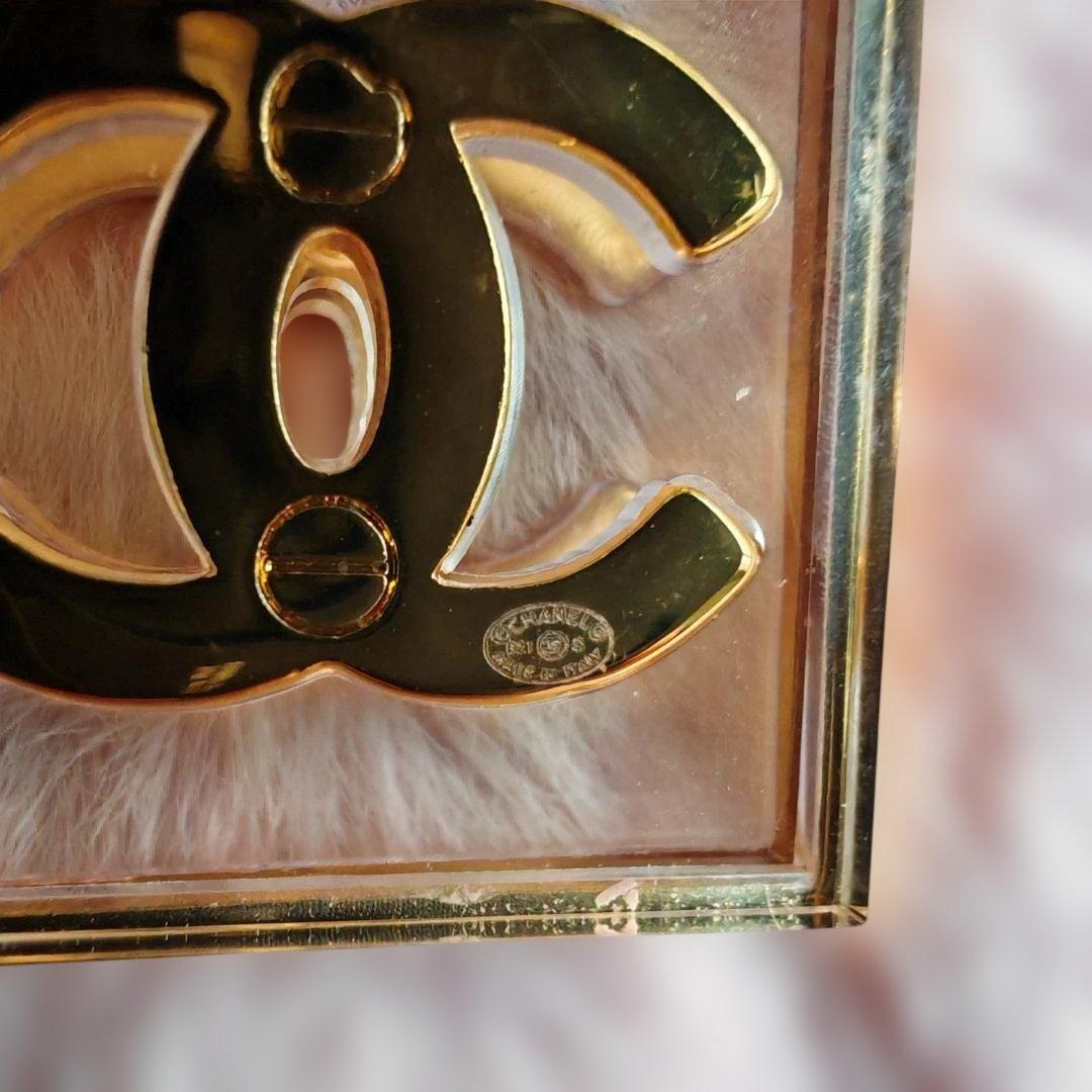 CHANEL ココマーク クリア スクエア ゴールド トランスペアレント ピアス