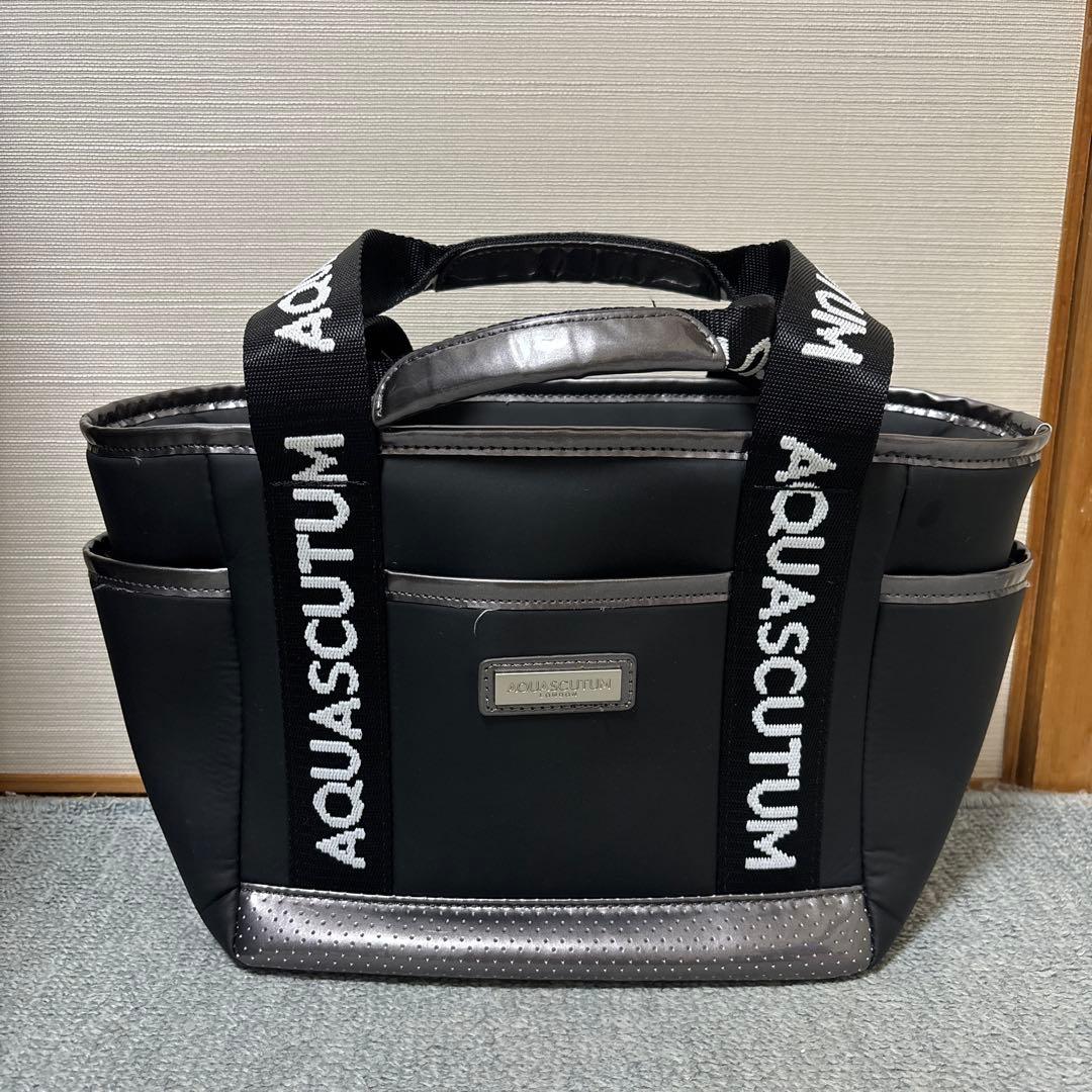 AQUASCUTUM トートバッグ 黒　保冷バック