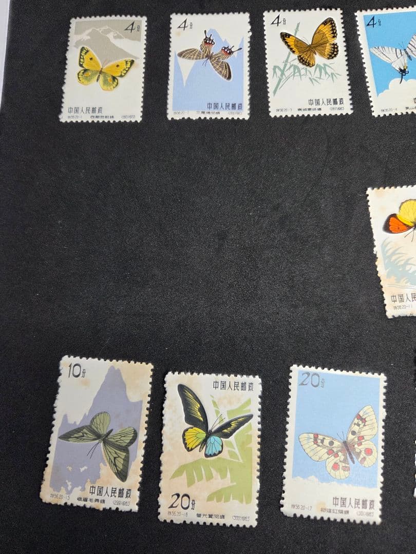 ケ*ジ様 中国切手 特56 蝶シリーズ 切手セット 15枚のみ 未使用