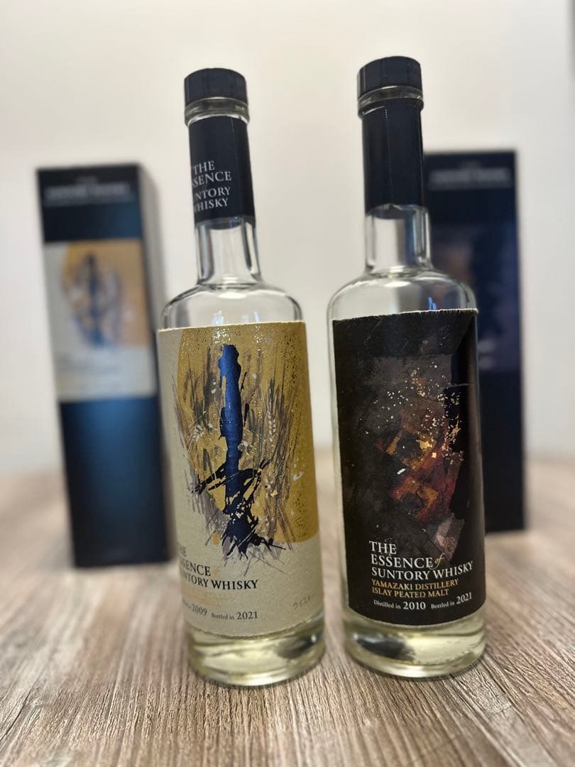 サントリー山崎2種［ゴールデンプロミス］&［アイラピーテッド］空瓶　箱付き