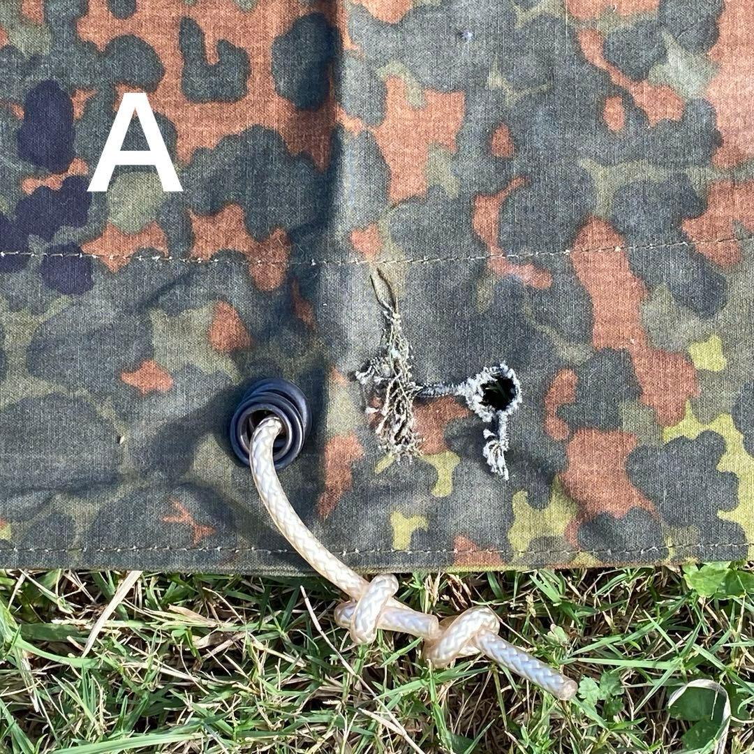 ドイツ軍　軍幕　ハーフシェルター２枚①　パップテント　袋付　フレクターカモ　迷彩