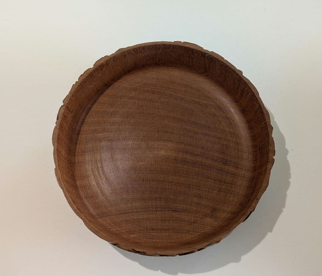 『田丸香山』宮島彫　香山刀　梅　木製 茶道具　棗 　木彫　浮彫