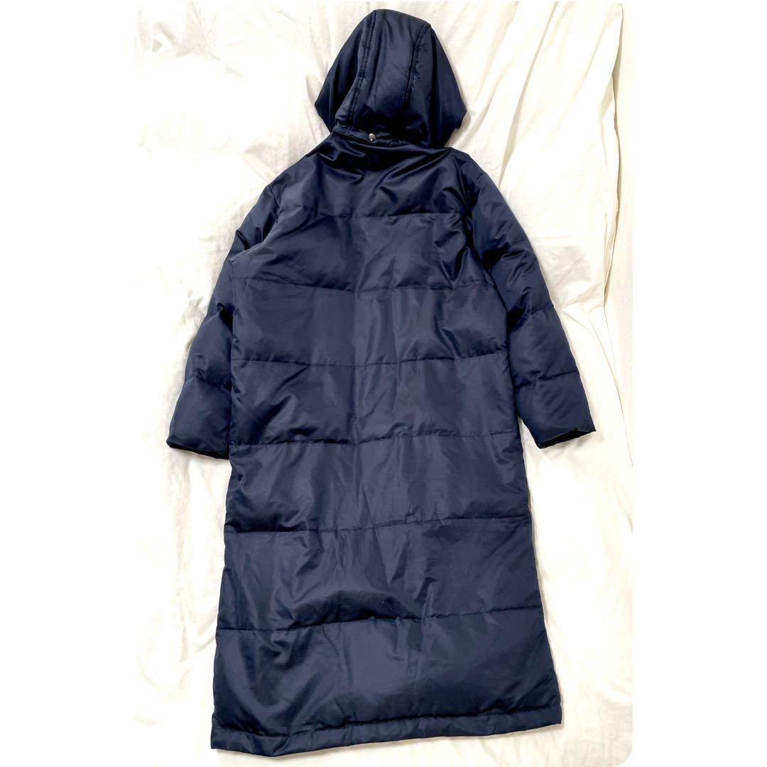 ■美品■アンブロ　極暖ベンチコート　ロングダウンコート　取外しフード　ロゴ刺繍