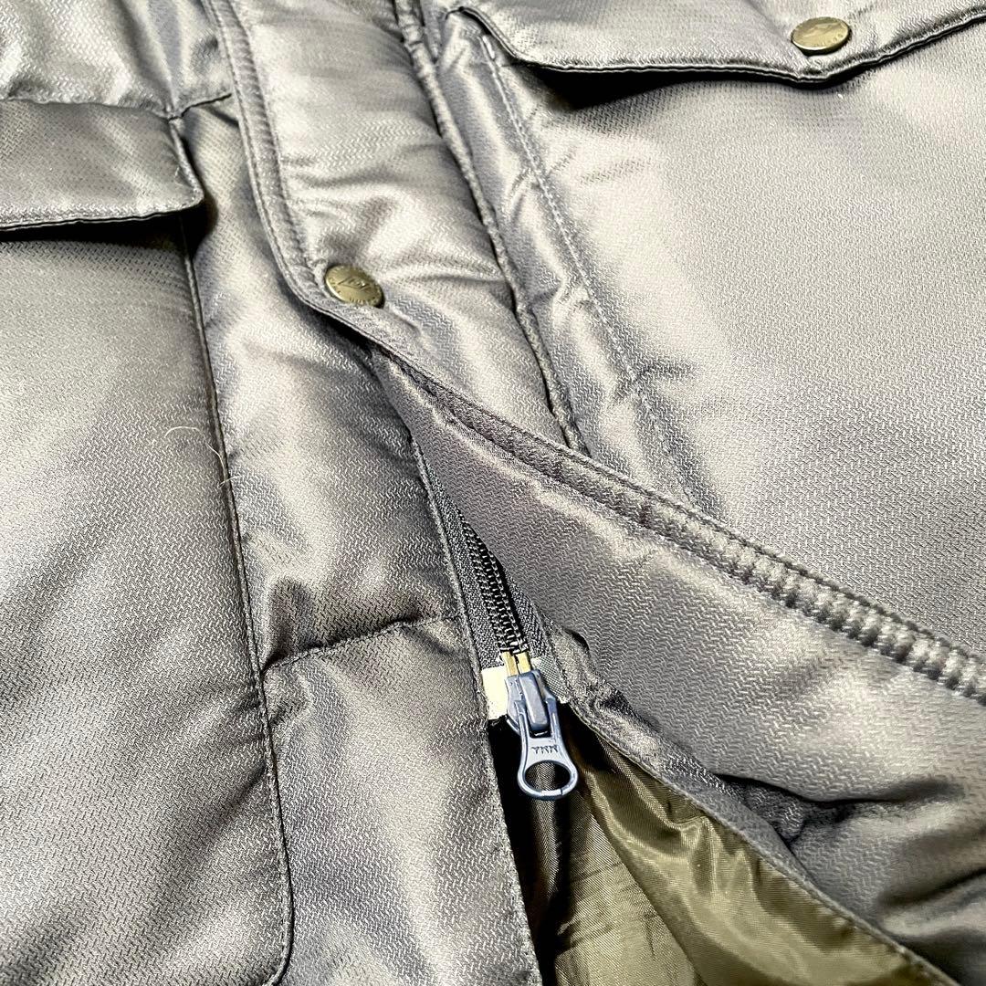 ■美品■アンブロ　極暖ベンチコート　ロングダウンコート　取外しフード　ロゴ刺繍