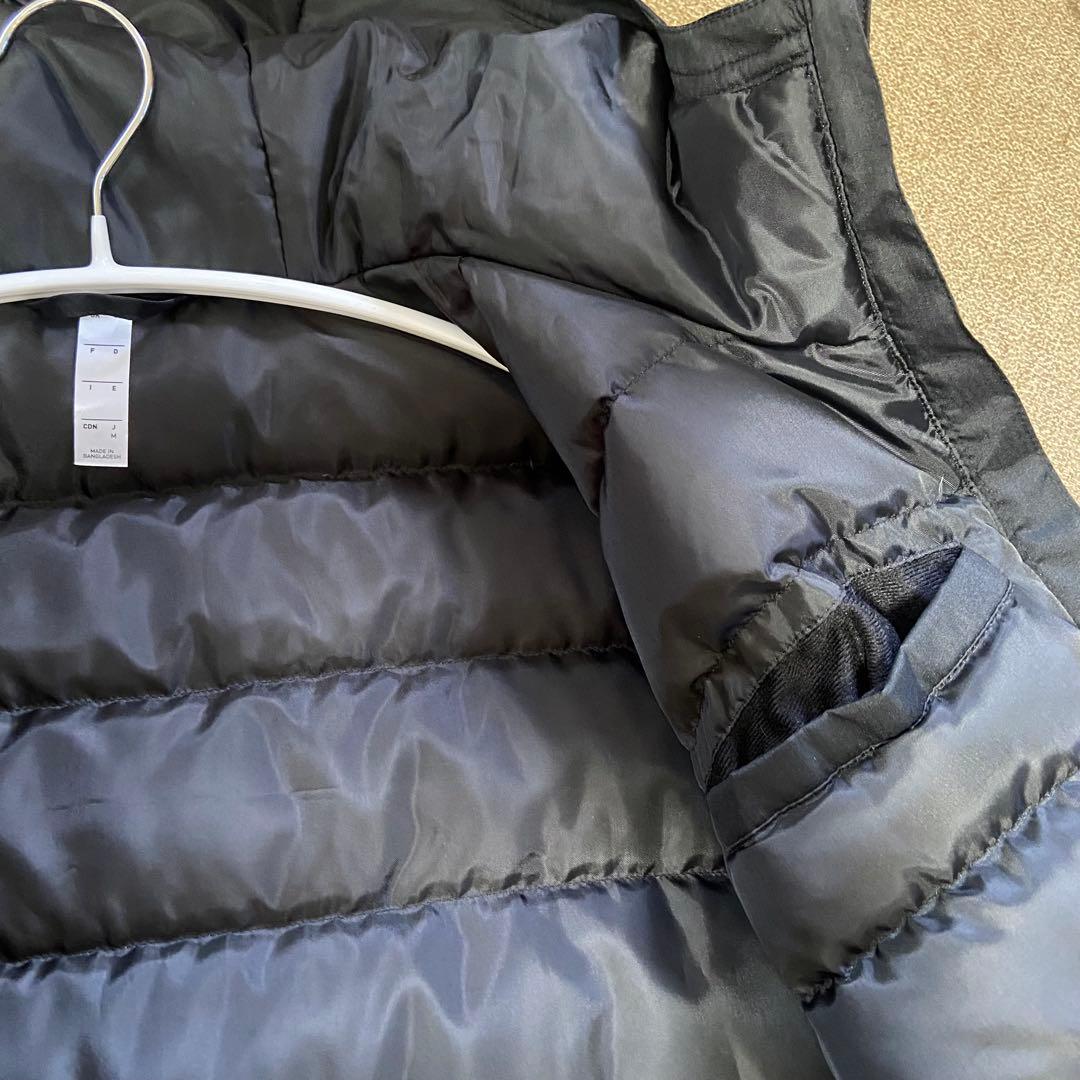 アディダス ブラック ダウン ベンチコート 黒 メンズM ホームクリーニング可