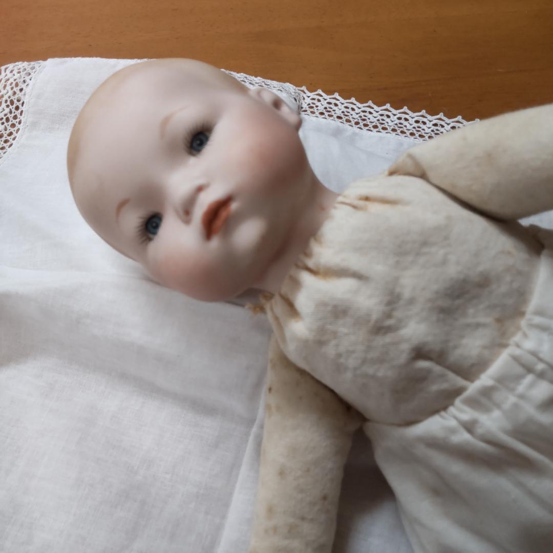 アーモンドマルセルタイプ　ベビードール　アンティーク風　人形　ブロカント　蚤の市