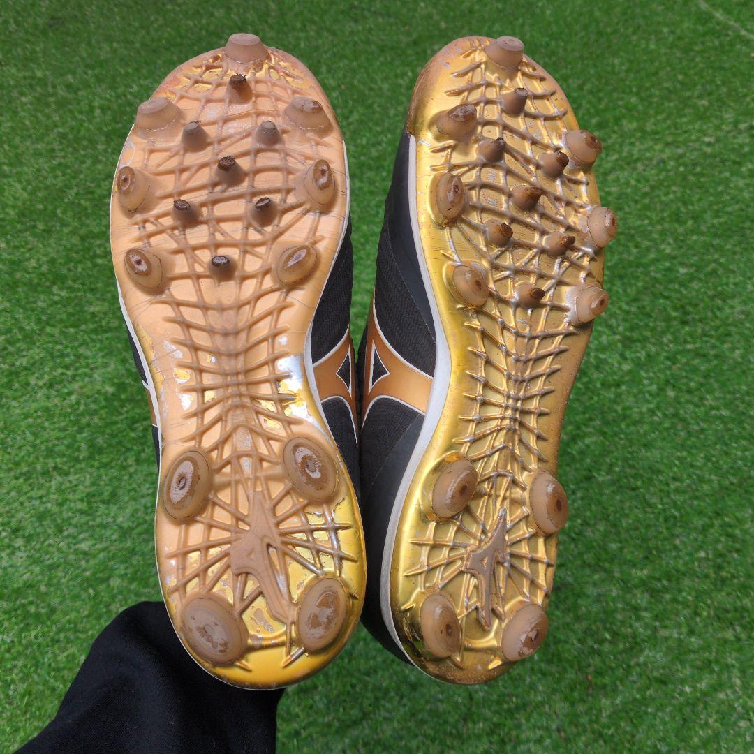 ミズノプロ ブラック/ゴールド 野球　スパイク