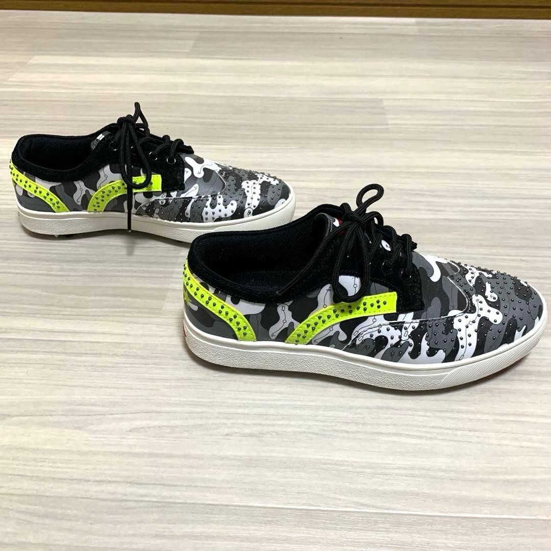 【未使用美品】RUSSELUNO ゴルフシューズ 24.0 スタッズカモフラ