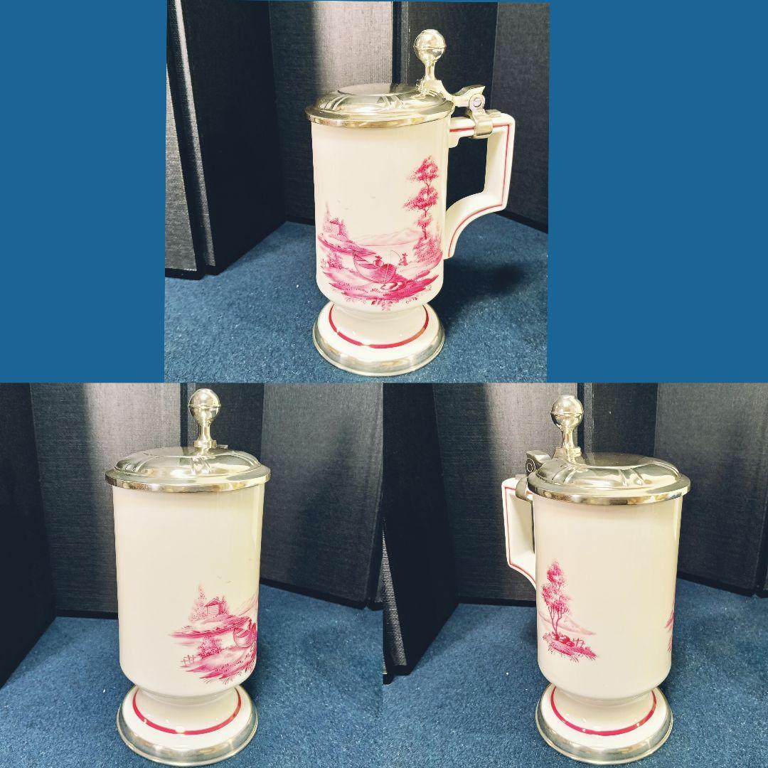 キリンビアマグコレクション ヘキスト ドイツ 足付蓋付 栞 共箱未使用 AJ94