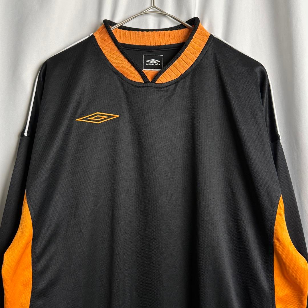 00s UMBRO ジャージ カットソー XL ブラック 黒 プルオーバー