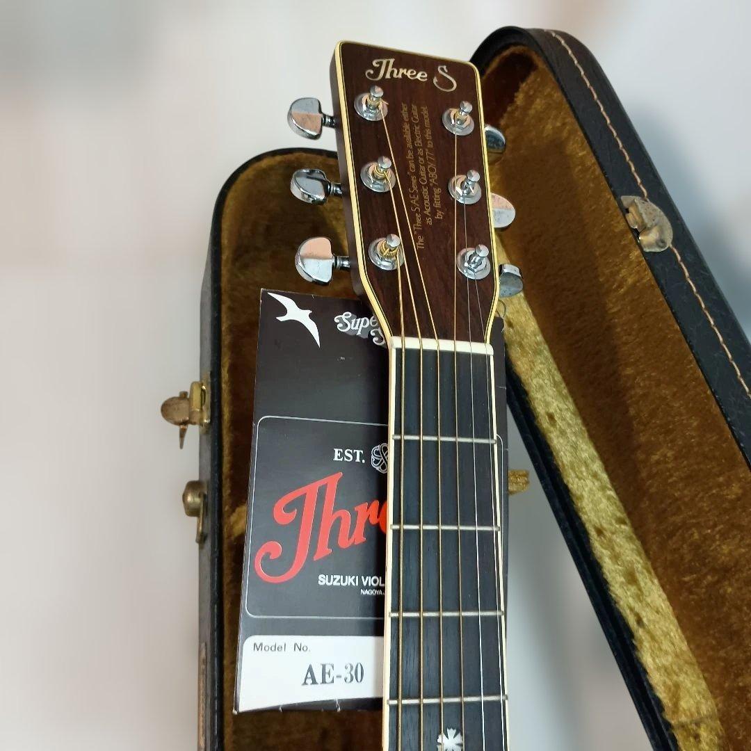 Three S AE-30 アコースティックギター ハードケース付き(ヤマハ製)