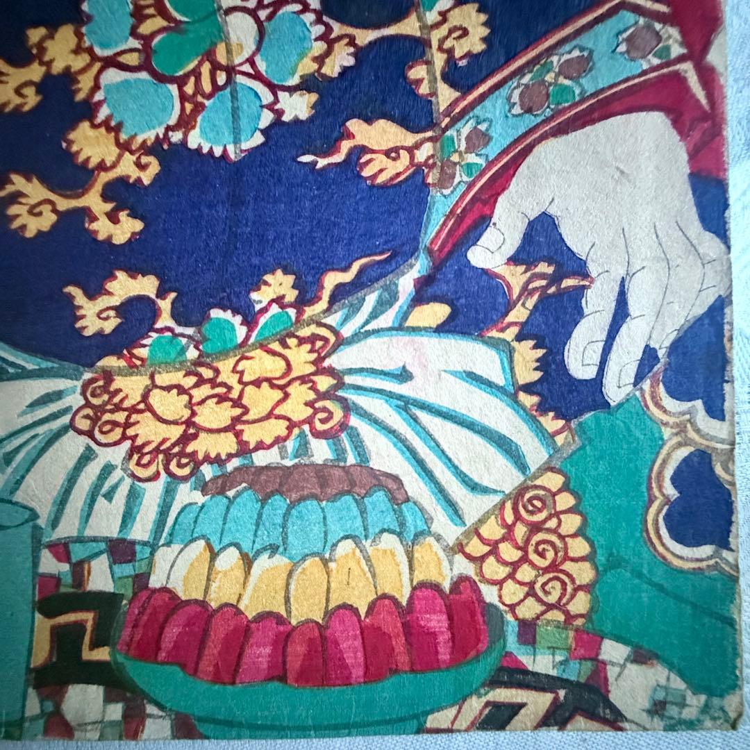 2245様感謝‼️めでたや浮世絵‼️「玄徳　坂東彦三郎」三国志　豊原国周筆　大判錦絵