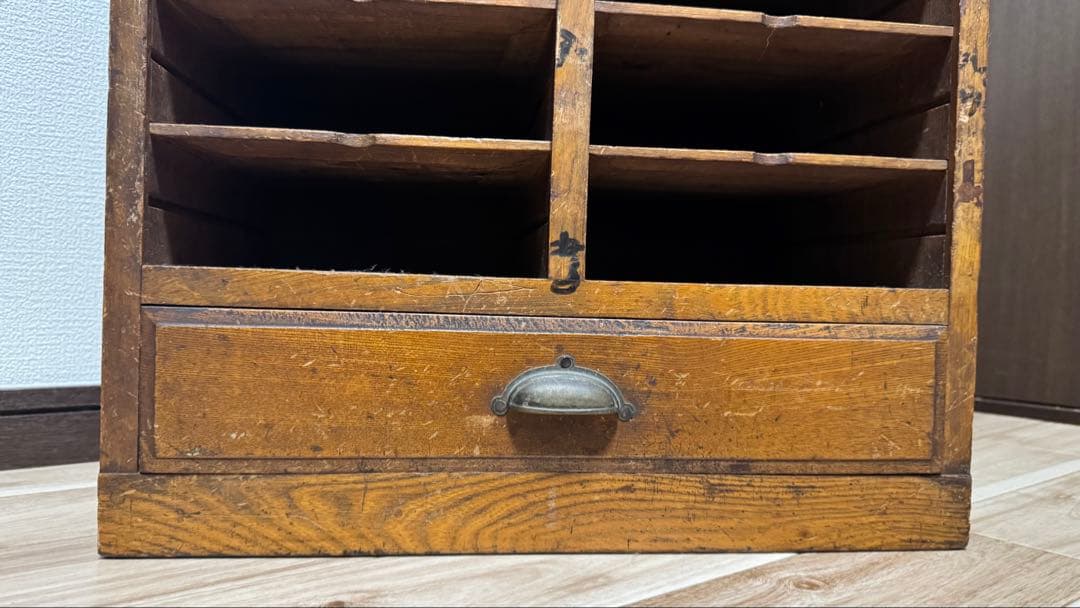 カルテ棚　木製収納棚 引き出し付き