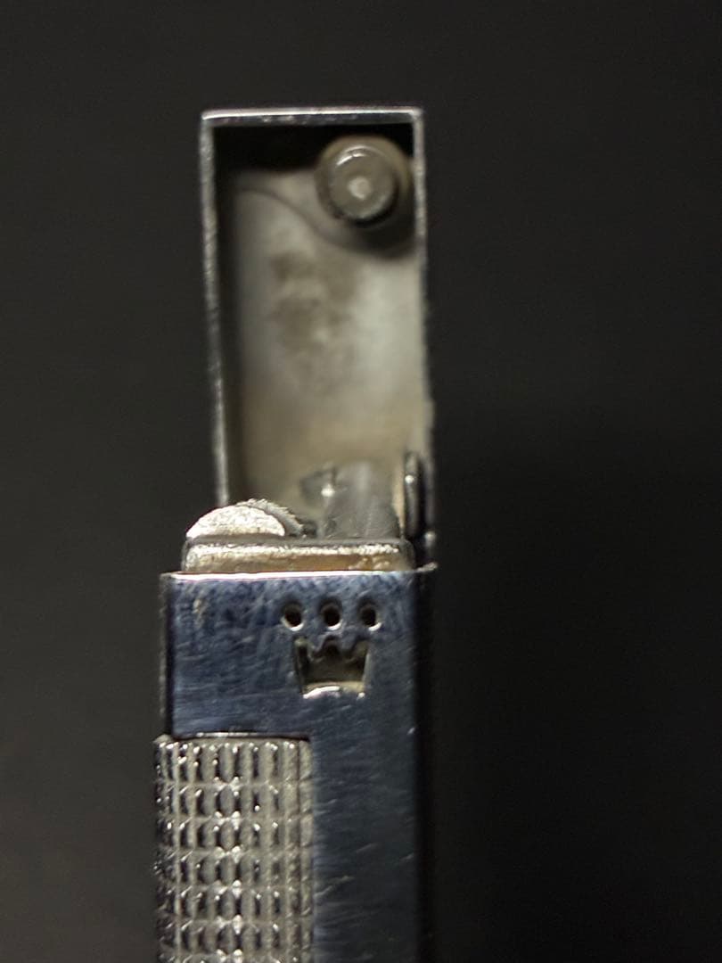 Crown Kaiser純銀製ライター コンパクト ヴィンテージシルバーケース付