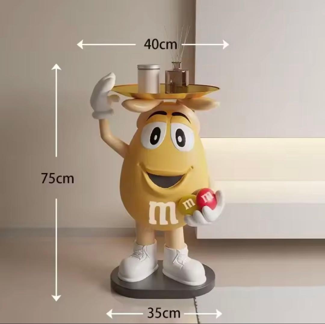 M&M's エムアンドエムズ サイドテーブル フィギュア イエロー 黄色