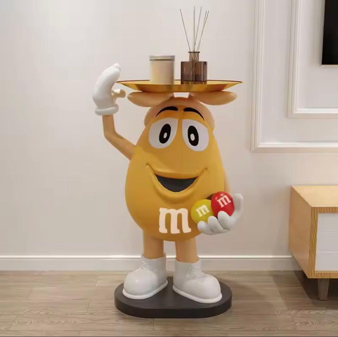 M&M's エムアンドエムズ サイドテーブル フィギュア イエロー 黄色