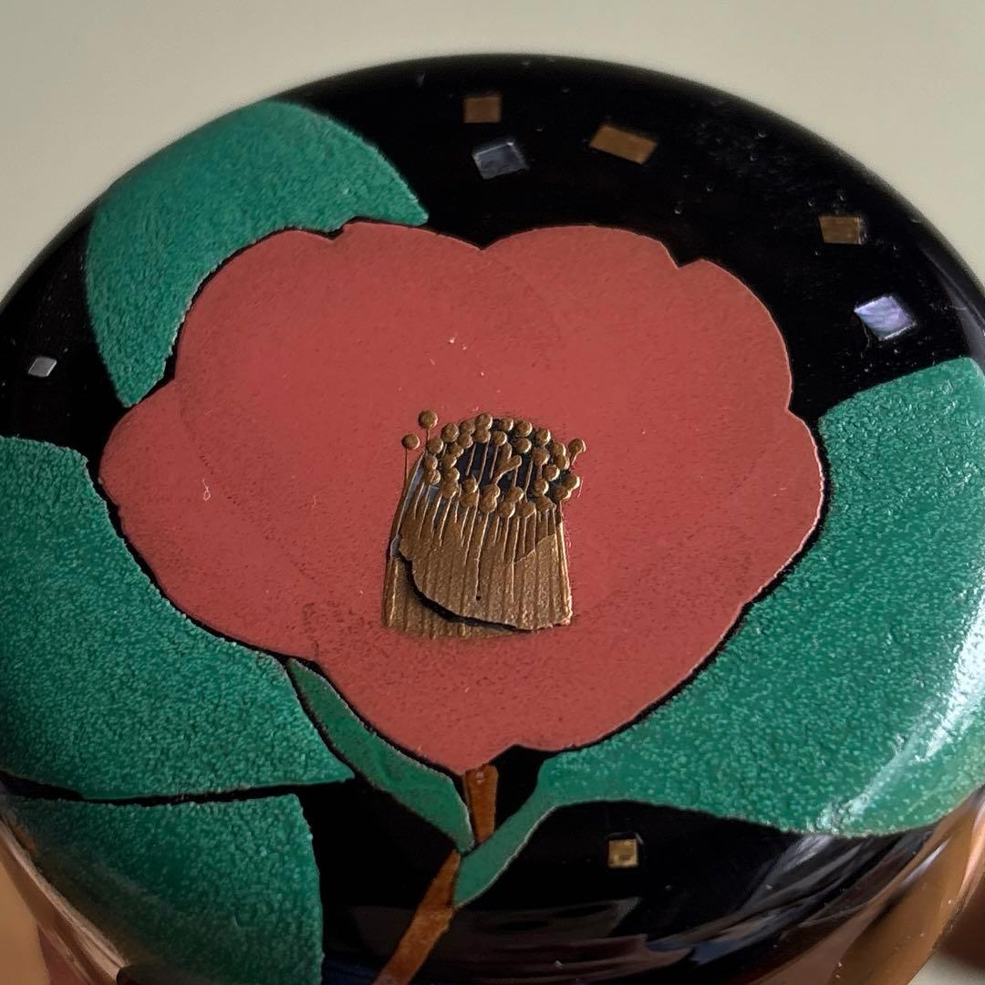 中村星山作 棗 椿 茶道具 共箱