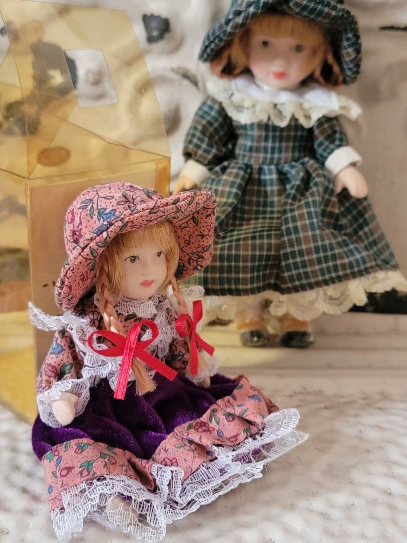 新品未使用　デッドストックヴィンテージ　ビスクドール　ミニョネット　２体セット