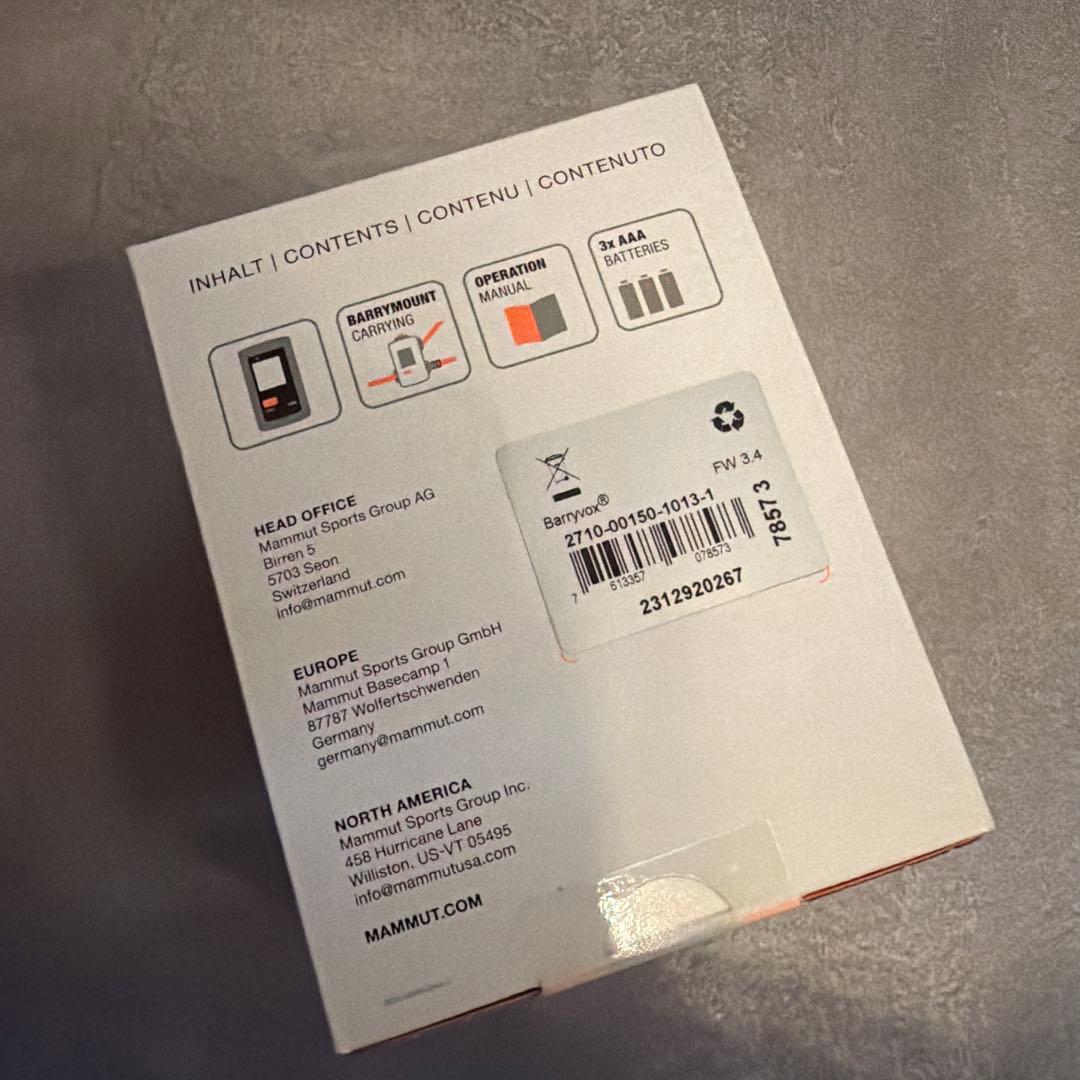 【新品未使用/未開封】MAMMUT Barryvox アバランチビーコン