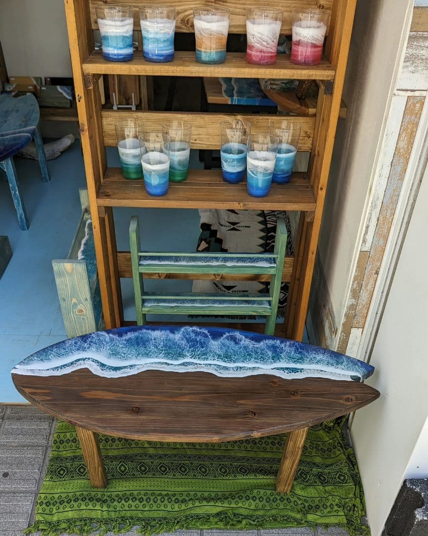 サーフィン・ボディボード Ocean surf cafetable