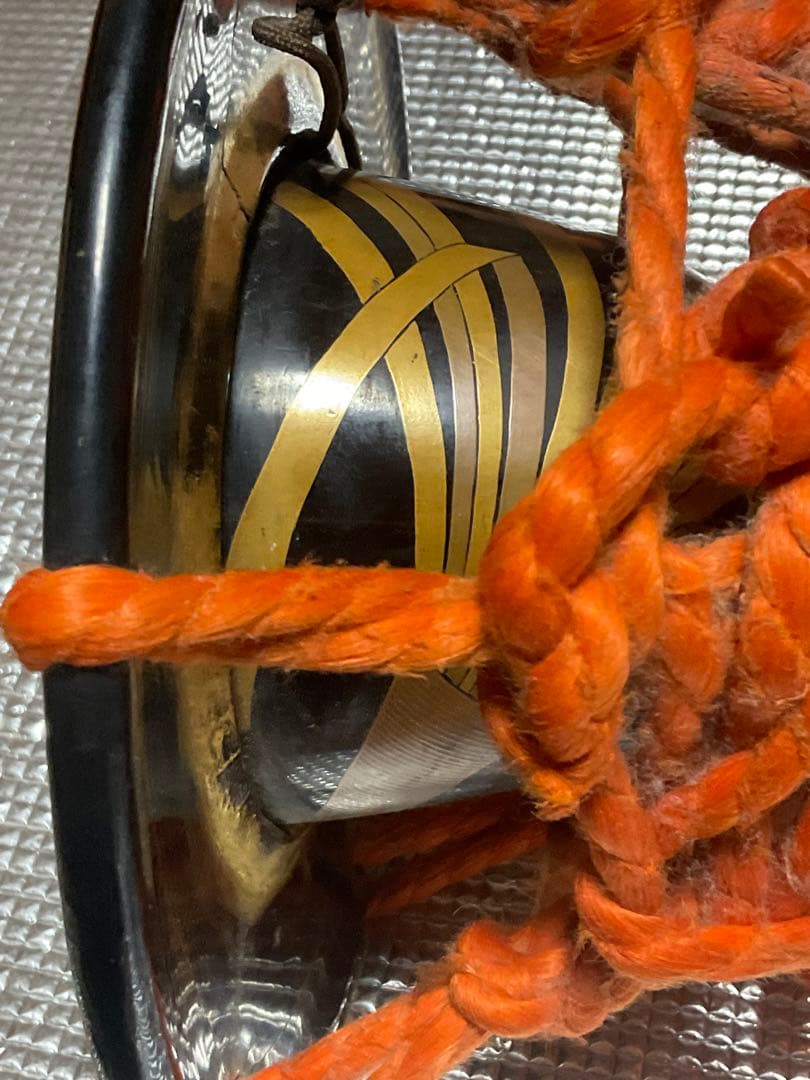 鼓／年代物。金時絵【汚れ、鼓裏にヒビ割れが少しだけ御座います。】