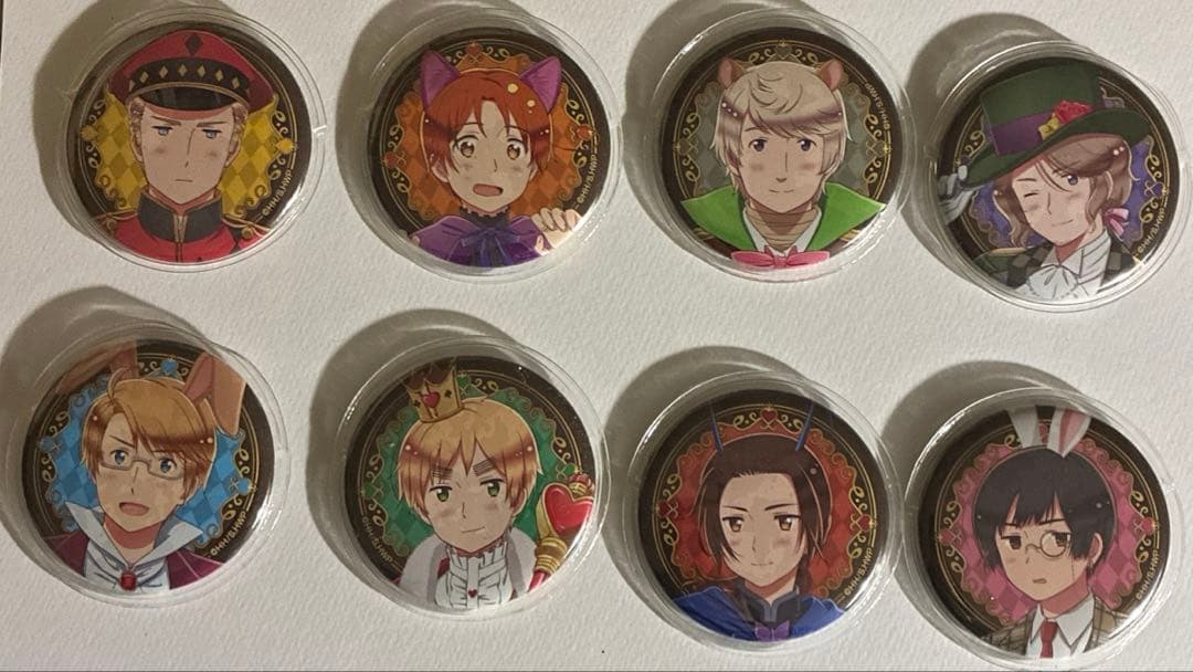 ヘタリア　不思議の国のアリス　缶バッジ全種