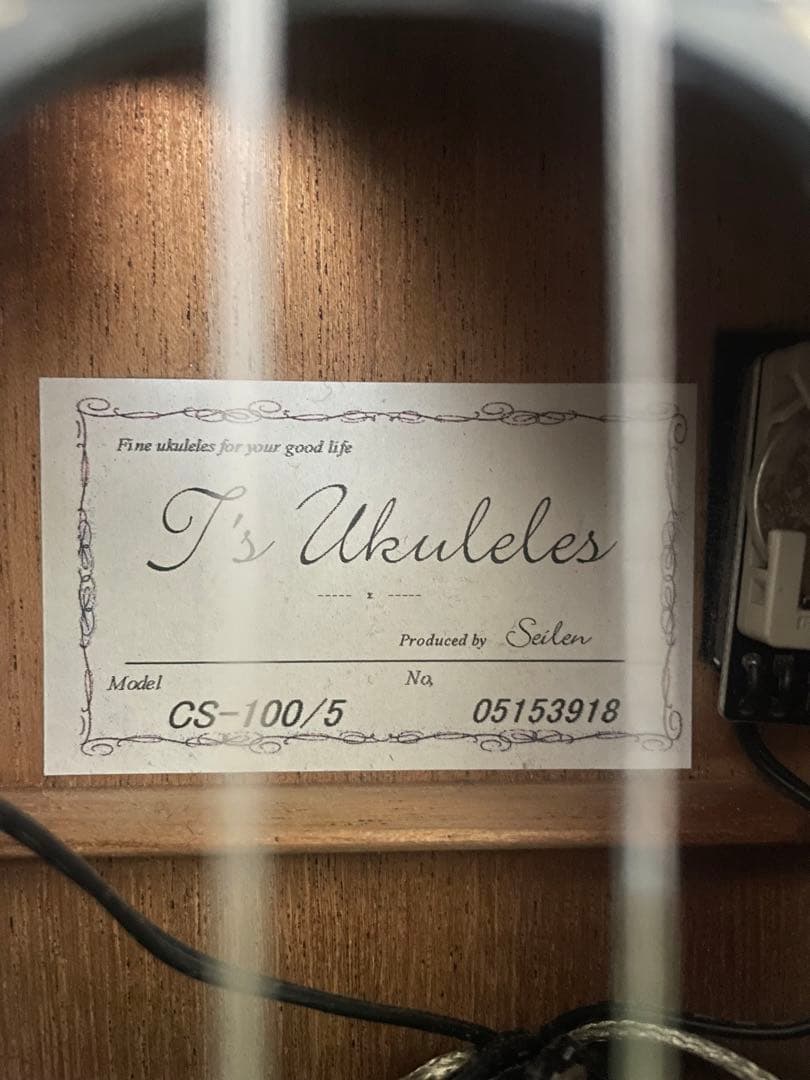 T's ウクレレ ティーズウクレレ ５弦ウクレレ コンサートサイズ