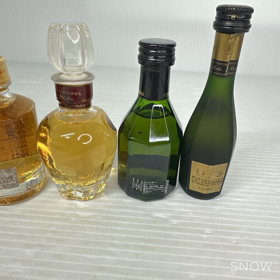 響、ウイスキー、ブランデー ミニボトル6本セット