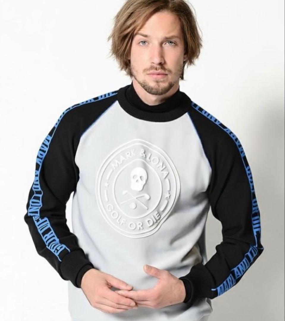 【美品】MARK&LONA スウェット トレーナー グレー ブラック 黒 ニット