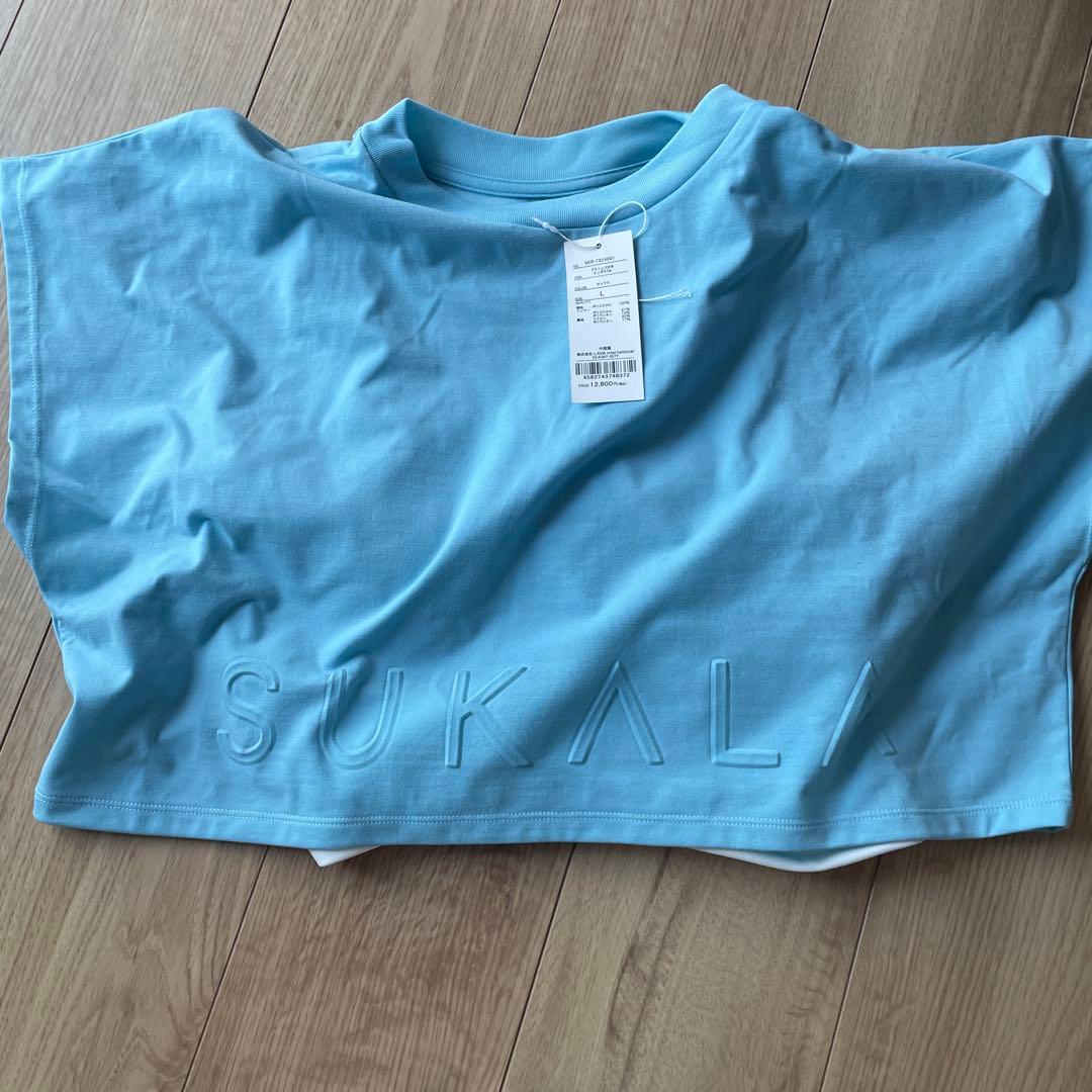 ラバ　SUKALA ブラトップ付きエンボスティシャツ