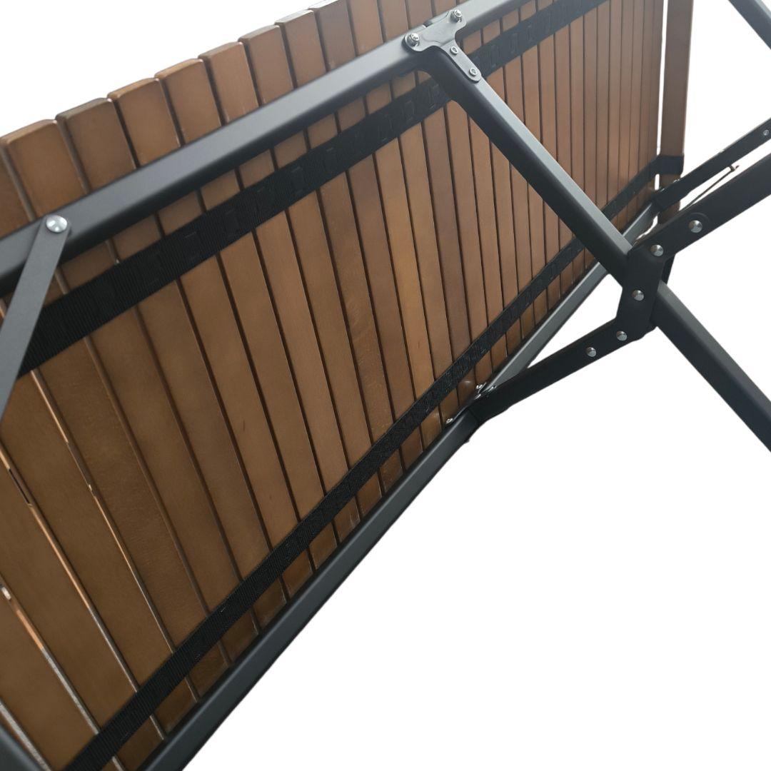 美品★QUICKCAMP X脚 スリムウッドロールテーブル 120×50cm