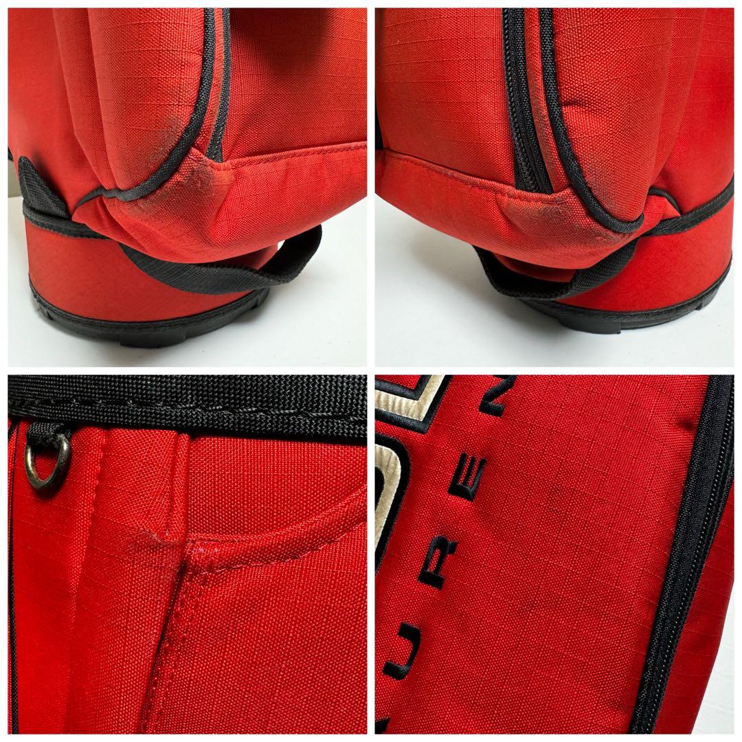 【貴重】POLO GOLF ラルフローレン キャディバッグ 口枠3分割 レッド