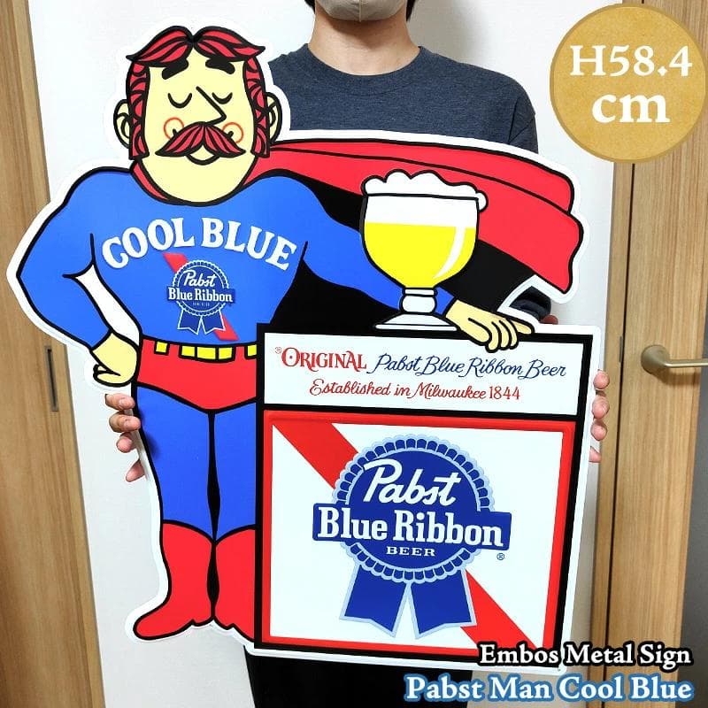 パブストブルーリボン ブリキ看板 ビール アメリカン 雑貨 おしゃれ 壁掛け新品