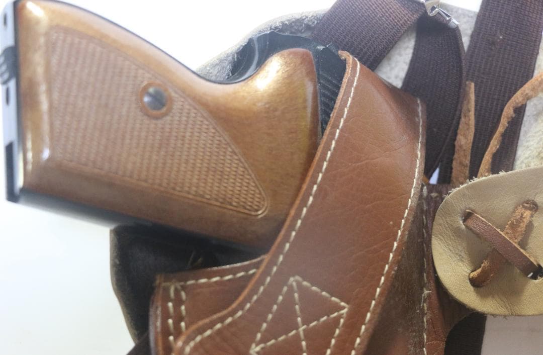 自動拳銃用（ワルサーＰＰＫ・モーゼルHSC等)アップサイドショルダーホルスター