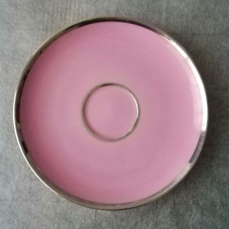 逸品　純銀巻き　蘭花図紋キャビネットカップ　アンティーク　alka製