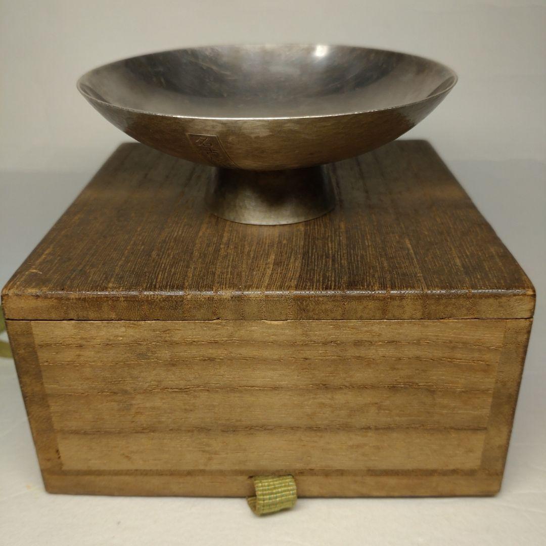 一鶴斎 純銀盃 共箱 55g／名古屋市尚武會