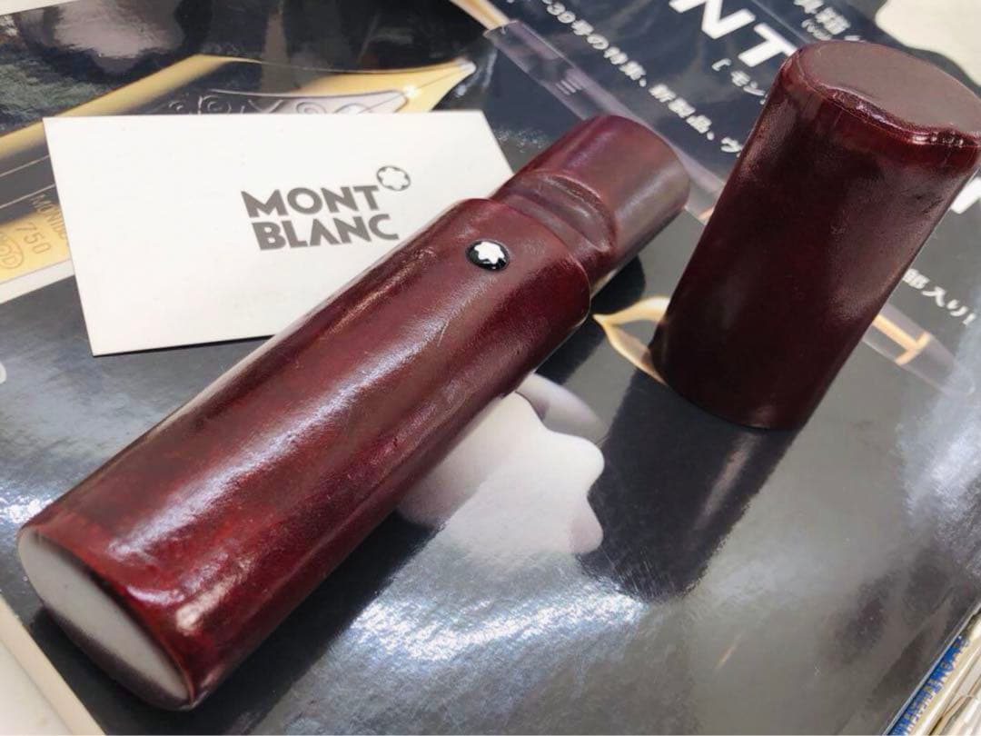 ️モンブラン社⭐️稀少！巨匠ロマノメイハンドメイド⭐️フローレンス製本革ペンポーチ⭐️