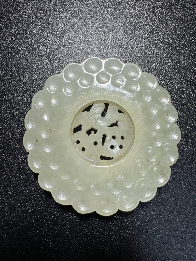 中心回転 福本玉 清時代 中国古美術 時代物 お守り 極細工 和田玉玉彫古玩開運