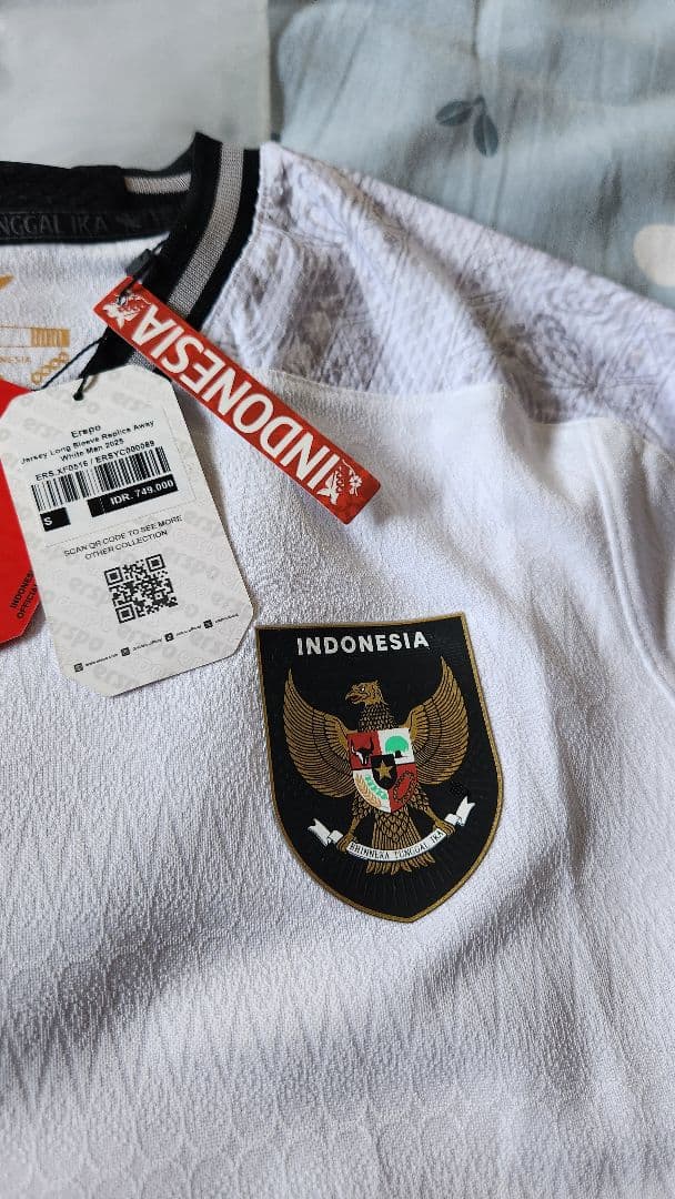 インドネシア代表 erspo 長袖ジャージ Sサイズ ホワイト
