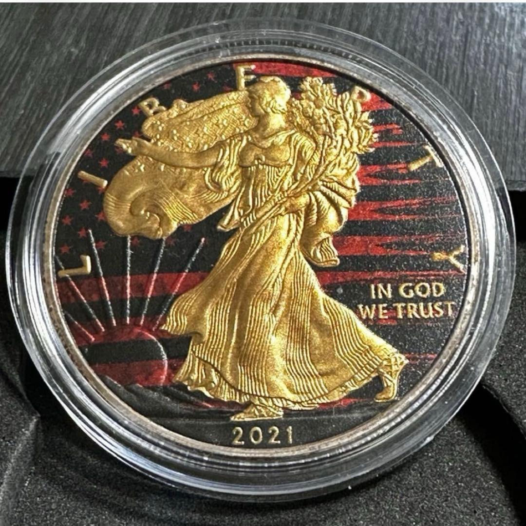 【世界50枚限定】 銀貨 米国 アメリカンイーグル 2021年 カラー