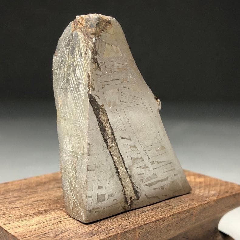 隕石 鉄隕石　アルタイ隕石　原皮付き　ナチュラル　原石　重さ約93ｇ　台付き