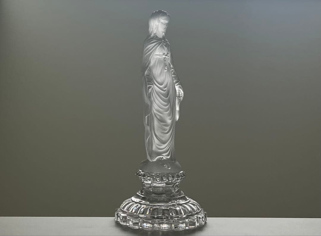 Baccarat バカラ/ ※珍品「マリアと蛇」　フロストガラス 大型作品